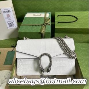 Discount Design Gucci Dionysus Alligator pattern small shoulder bag 400249 white