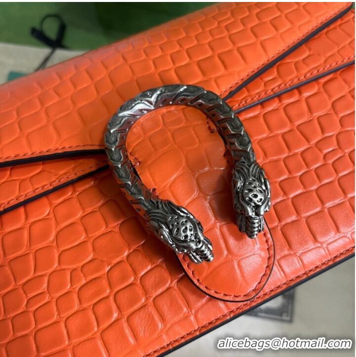 Pretty Style Gucci Dionysus Alligator pattern small shoulder bag 400249 orange