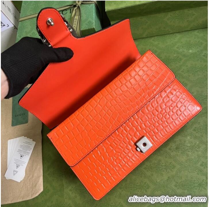 Pretty Style Gucci Dionysus Alligator pattern small shoulder bag 400249 orange