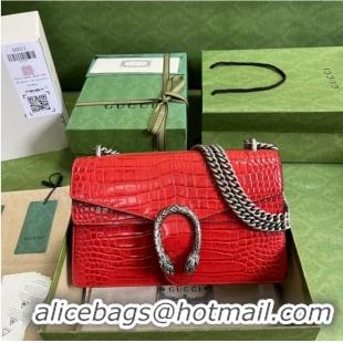 Buy Cheapest Gucci Dionysus Alligator pattern small shoulder bag 400249 red