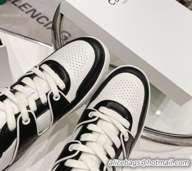 Low Price Celine CT-04 Trainer Low Lace-up Sneakers in Calfskin Black/White 020729