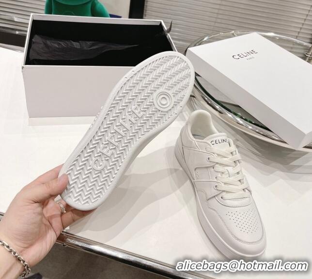 Super Quality Celine CT-04 Trainer Low Lace-up Sneakers in Calfskin All White 020732