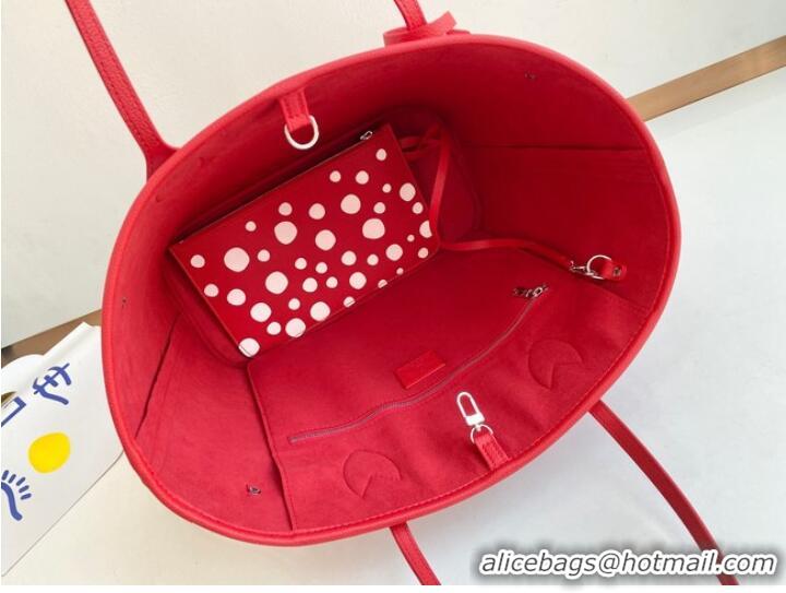 Famous Brand Louis Vuitton LV X YK NEVERFULL MM M46422 red