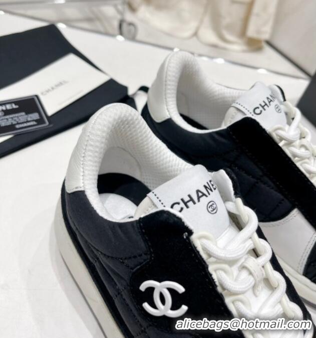 Cheap Price Chanel Quilted Fabric Sneakers G39802 Black