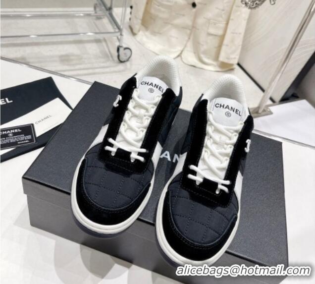 Cheap Price Chanel Quilted Fabric Sneakers G39802 Black