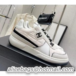 Grade Quality Chanel Quilted Fabric Sneakers G39802 Light Beige