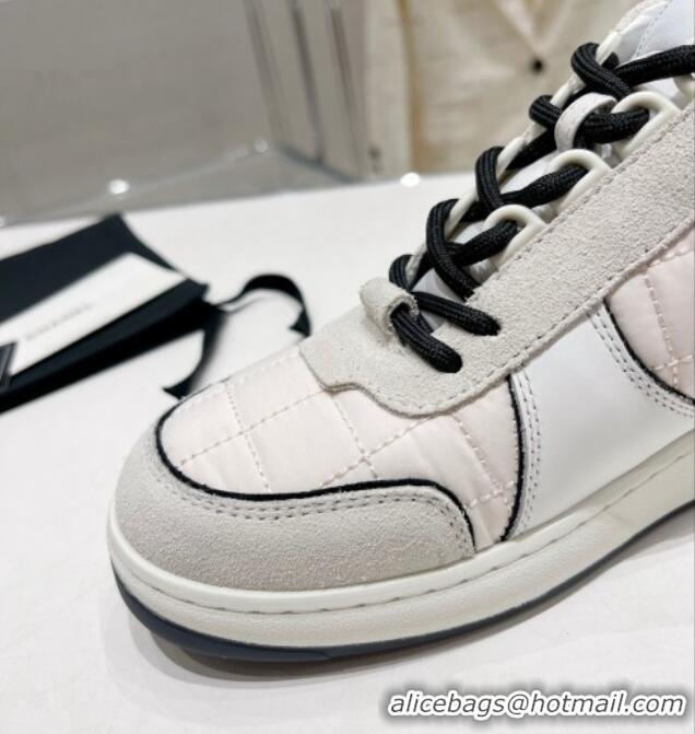 Grade Quality Chanel Quilted Fabric Sneakers G39802 Light Beige