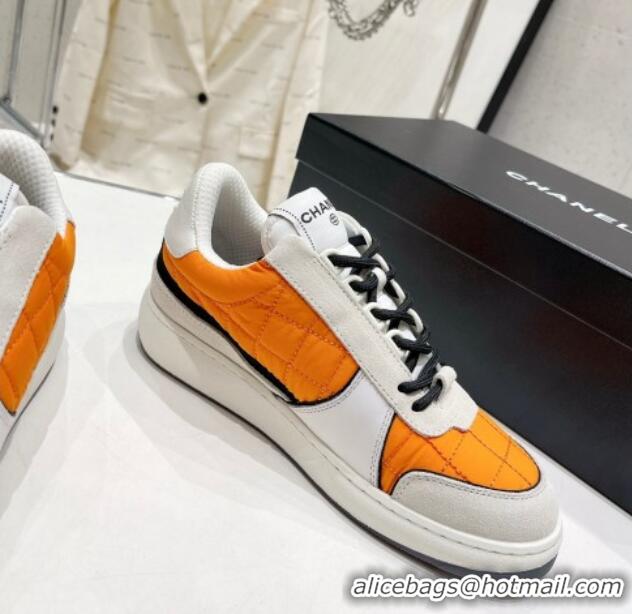 Best Price Chanel Quilted Fabric Sneakers G39802 Orange