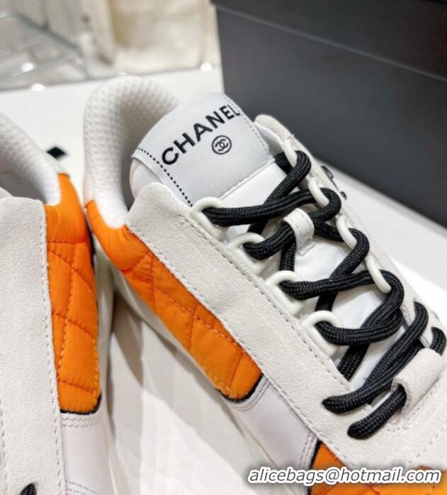 Best Price Chanel Quilted Fabric Sneakers G39802 Orange