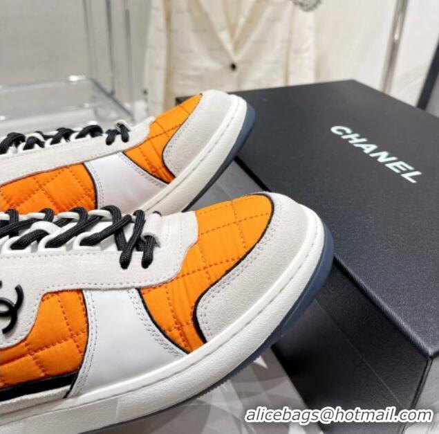 Best Price Chanel Quilted Fabric Sneakers G39802 Orange