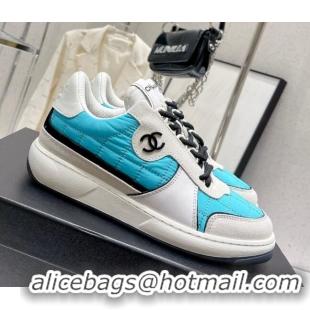 Discount Chanel Quilted Fabric Sneakers G39802 Blue