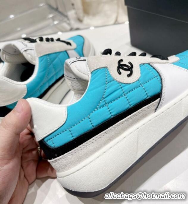 Discount Chanel Quilted Fabric Sneakers G39802 Blue