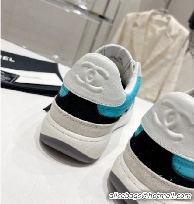 Discount Chanel Quilted Fabric Sneakers G39802 Blue