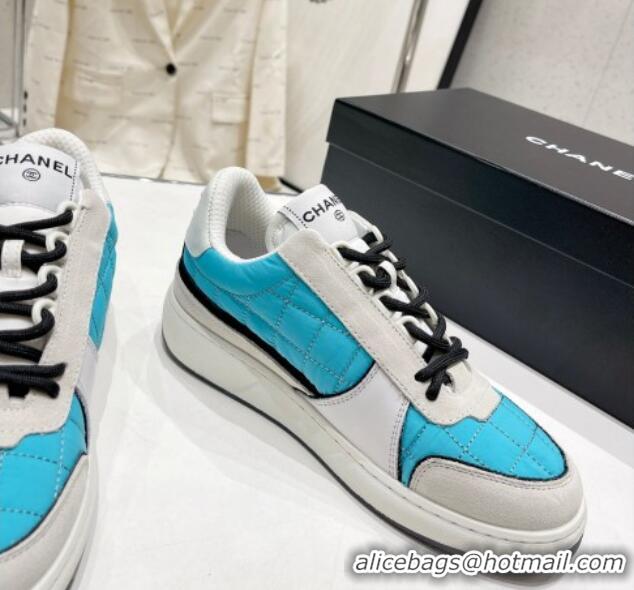 Discount Chanel Quilted Fabric Sneakers G39802 Blue