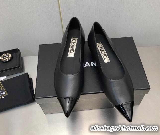 Top Design Chanel Calfskin & Patent Calfskin Pumps G39535 3.5cm Black