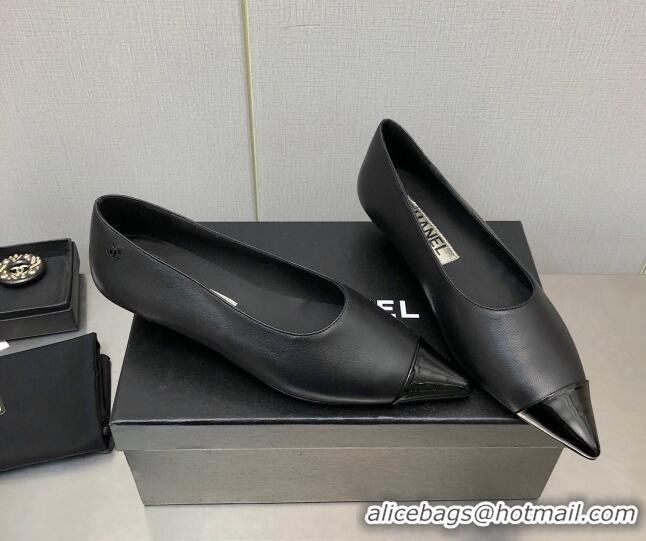 Top Design Chanel Calfskin & Patent Calfskin Pumps G39535 3.5cm Black