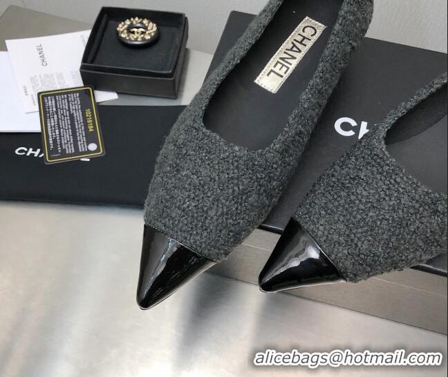 Good Product Chanel Tweed & Patent Calfskin Pumps G39535 3.5cm Dark Grey/Black 122268