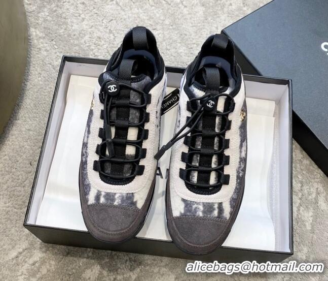 Good Quality Chanel Fabric & Suede Sneakers G35617 Gray 122274 