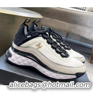 Lowest Cost Chanel Mesh & Suede Sneakers G39070 White 122275