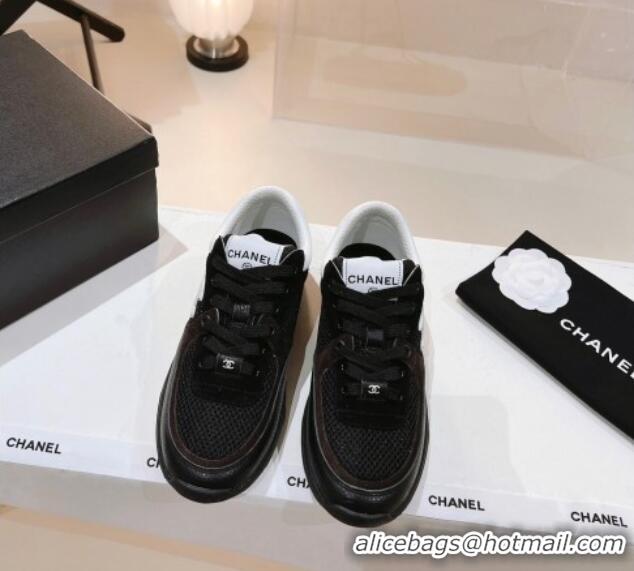 Unique Style Chanel Suede & Mesh Sneakers G38299 Black 122654