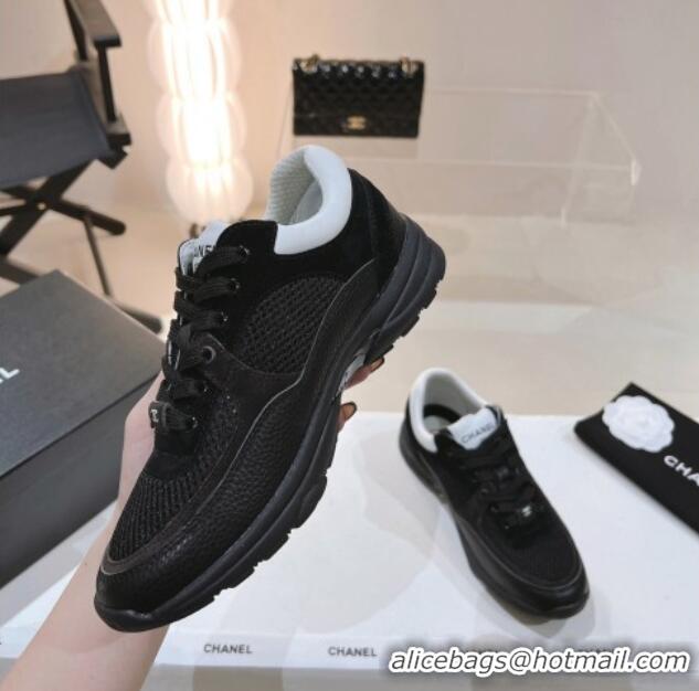 Unique Style Chanel Suede & Mesh Sneakers G38299 Black 122654