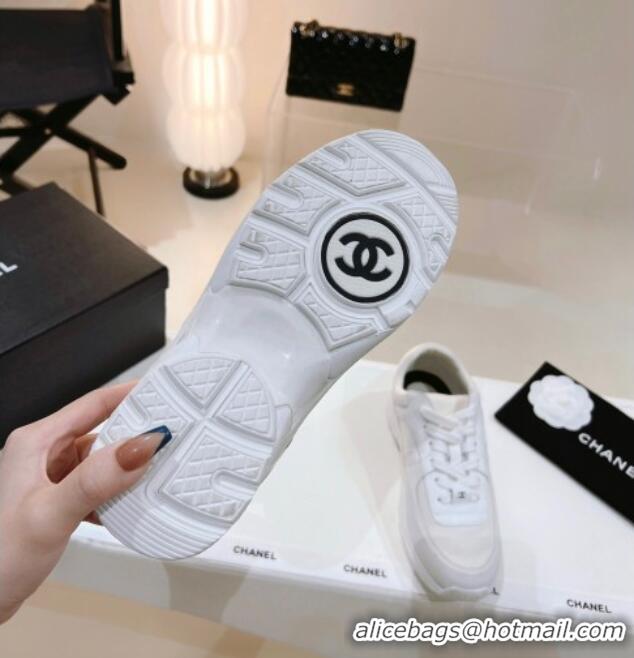 Hot Style Chanel Suede & Fabric Sneakers G38299 White 122655