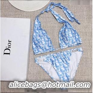 ​Famous Brand Dior Oblique Swimwear 021417 Blue 2023