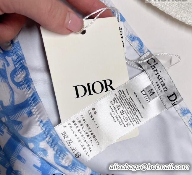 ​Famous Brand Dior Oblique Swimwear 021417 Blue 2023