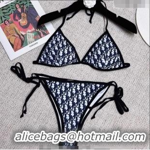 ​Buy Fashionable Dior Oblique Swimwear 0214 Black/Blue/White 2023