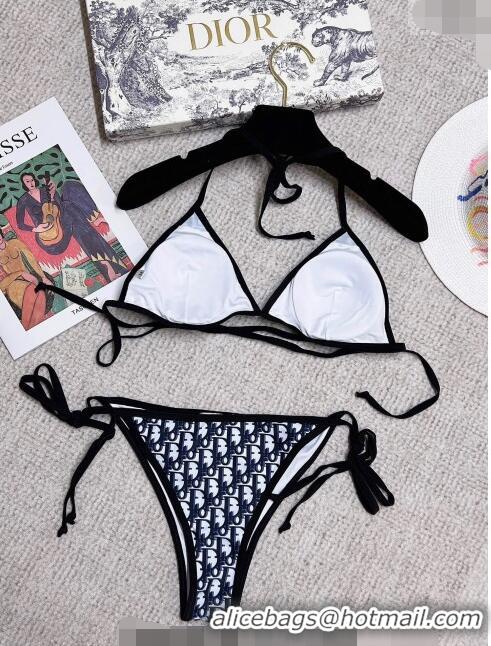 ​Buy Fashionable Dior Oblique Swimwear 0214 Black/Blue/White 2023