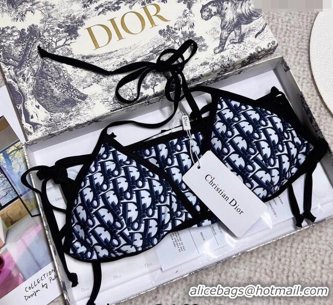 ​Buy Fashionable Dior Oblique Swimwear 0214 Black/Blue/White 2023