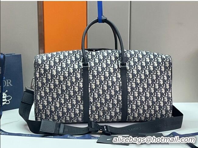 Buy Inexpensive Dior Lingot 50 Travel Duffle Bag in Beige and Black Dior Oblique Jacquard CD3060 2023