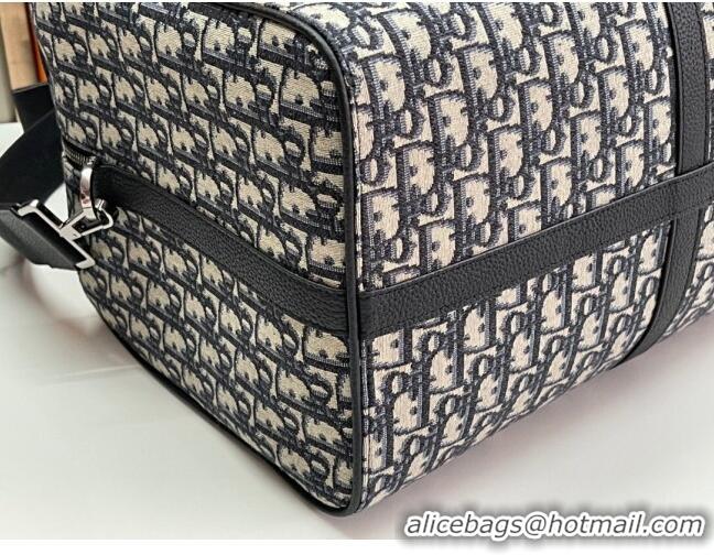 Buy Inexpensive Dior Lingot 50 Travel Duffle Bag in Beige and Black Dior Oblique Jacquard CD3060 2023