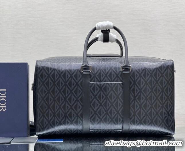 Grade Design Dior Lingot 50 Travel Duffle Bag in Black CD Diamond Canvas 23801 2023 