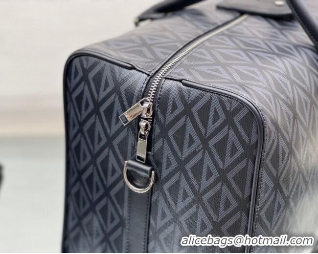 Grade Design Dior Lingot 50 Travel Duffle Bag in Black CD Diamond Canvas 23801 2023 