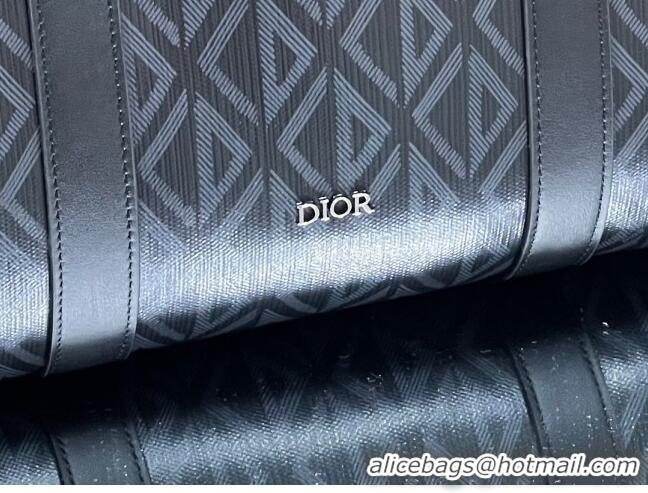 Grade Design Dior Lingot 50 Travel Duffle Bag in Black CD Diamond Canvas 23801 2023 