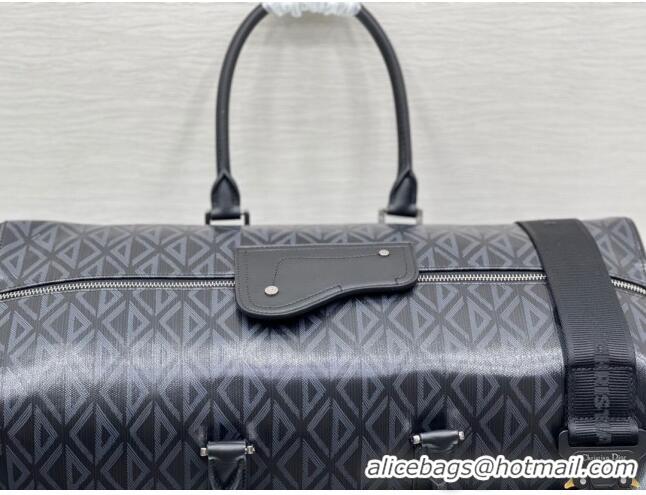 Grade Design Dior Lingot 50 Travel Duffle Bag in Black CD Diamond Canvas 23801 2023 