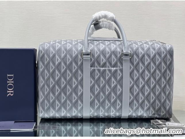 Buy Grade Dior Lingot 50 Travel Duffle Bag in Grey CD Diamond Canvas 23801 2023