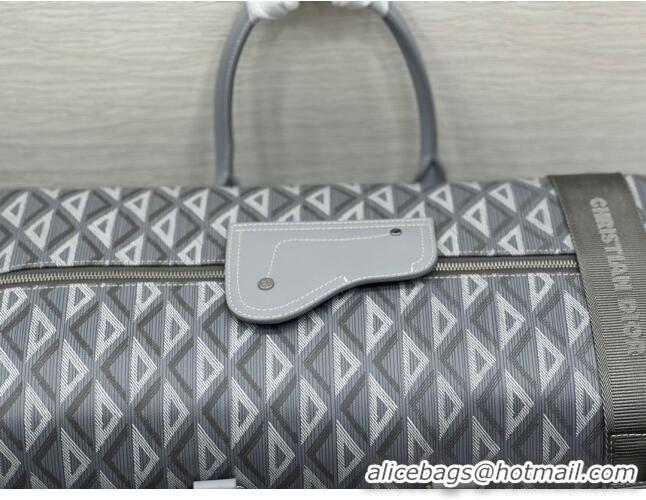 Buy Grade Dior Lingot 50 Travel Duffle Bag in Grey CD Diamond Canvas 23801 2023