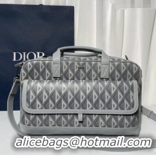 Well Crafted Dior Hit The Road Pet Carrier Bag in Dior Gray CD Diamond Canvas and Smooth Calfskin CD3061 2023