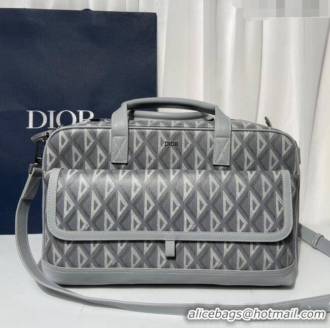 Well Crafted Dior Hit The Road Pet Carrier Bag in Dior Gray CD Diamond Canvas and Smooth Calfskin CD3061 2023