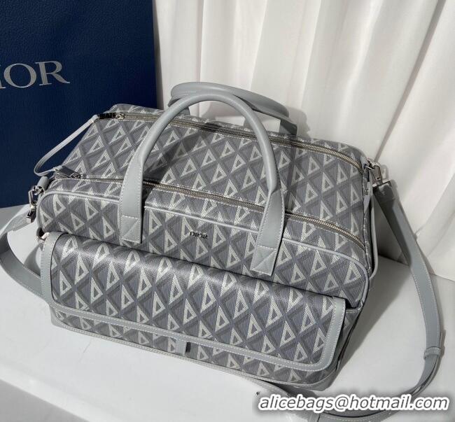 Well Crafted Dior Hit The Road Pet Carrier Bag in Dior Gray CD Diamond Canvas and Smooth Calfskin CD3061 2023