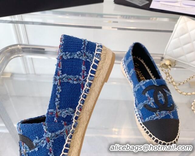 Best Product Chanel Tweed Espadrilles Blue 1229117