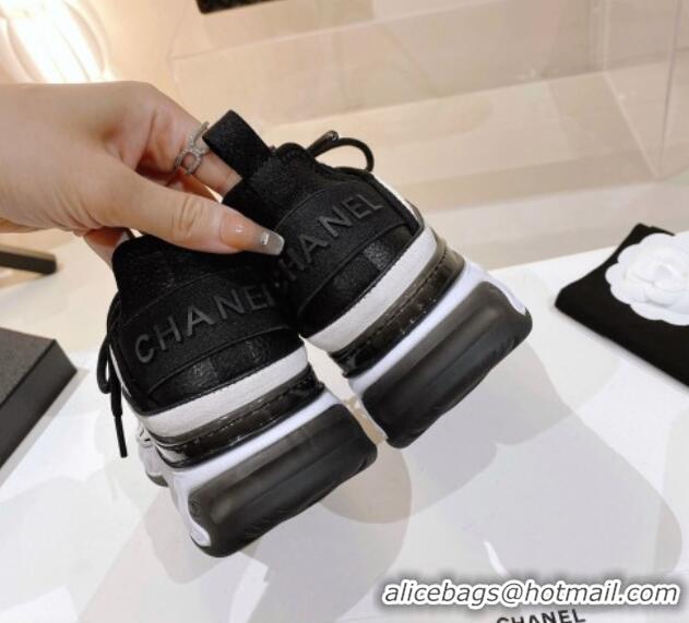 Sophisticated Chanel Mesh & Suede Sneakers G39070 White/Black 012905