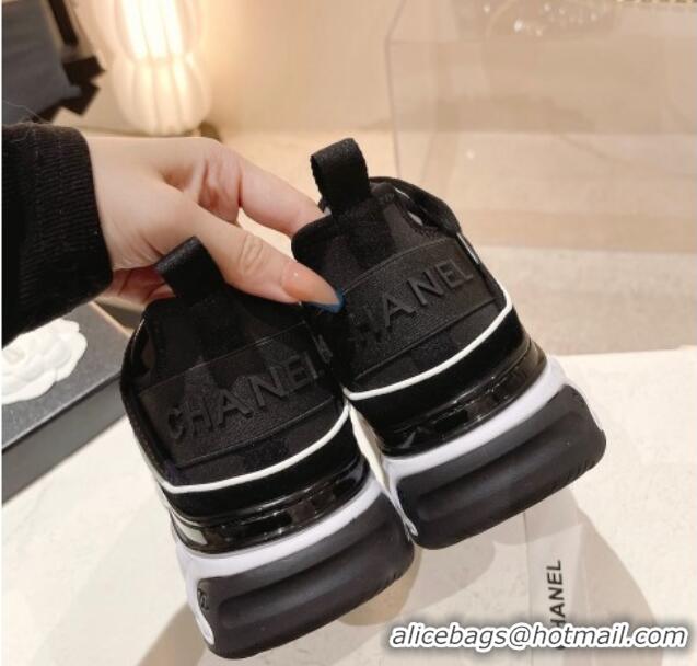 Good Product Chanel Mesh & Suede Sneakers G39070 Black 012906