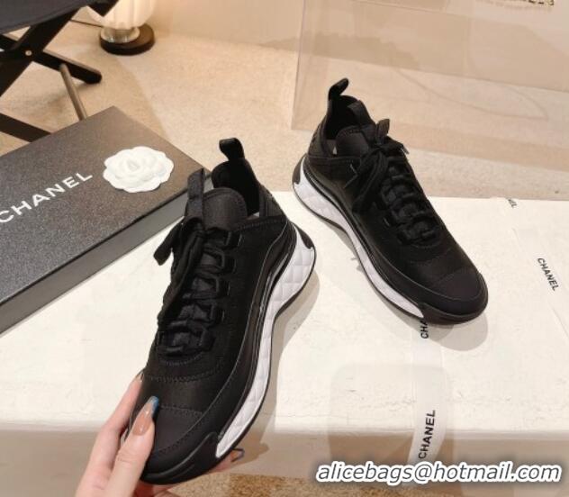 Grade Quality Chanel Fabric & Suede Sneakers G39070 Black 012908