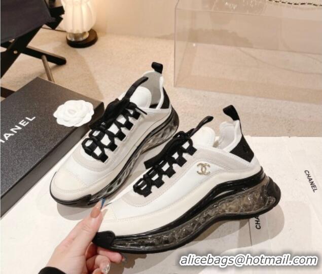 Purchase Chanel Fabric & Suede Sneakers G39070 White/Black 012913