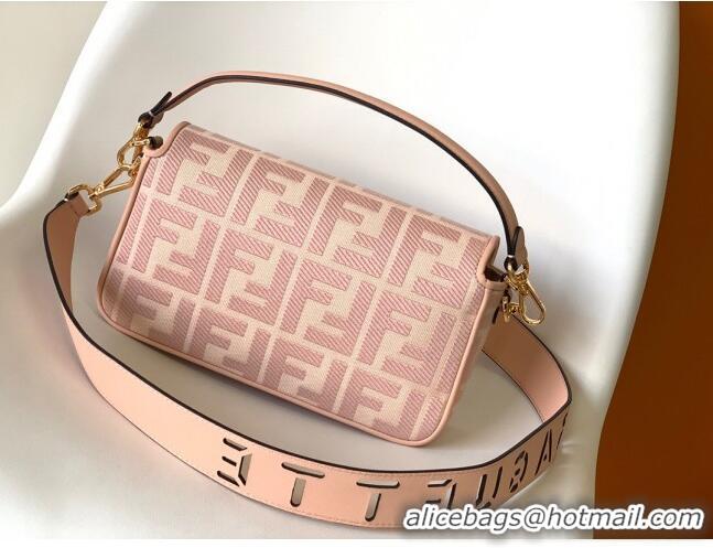 Promotional Fendi Baguette Medium Bag in FF Canvas FD1282 Pink 2023 