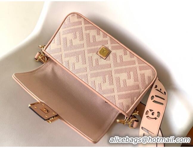 Promotional Fendi Baguette Medium Bag in FF Canvas FD1282 Pink 2023 