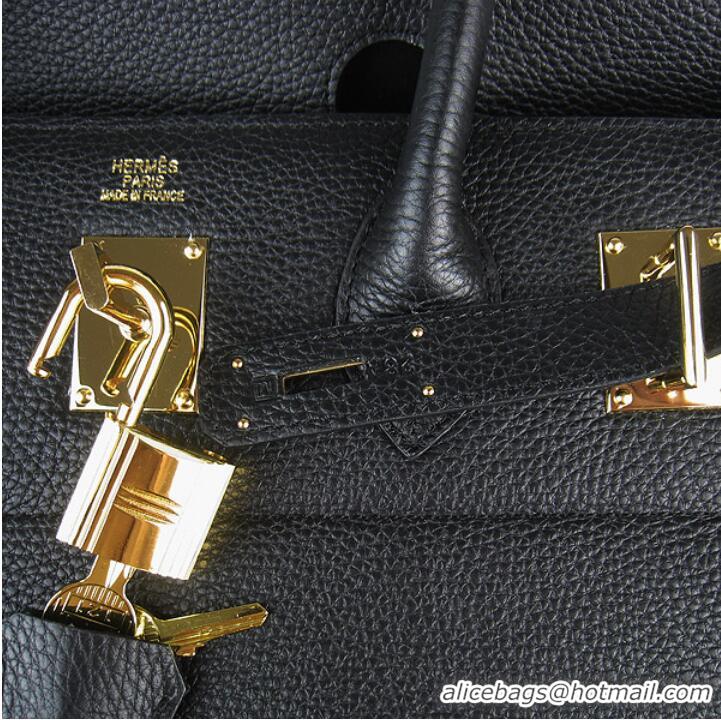 Hermes Birkin 6109 Togo Leather Bag Black 42cm Gold